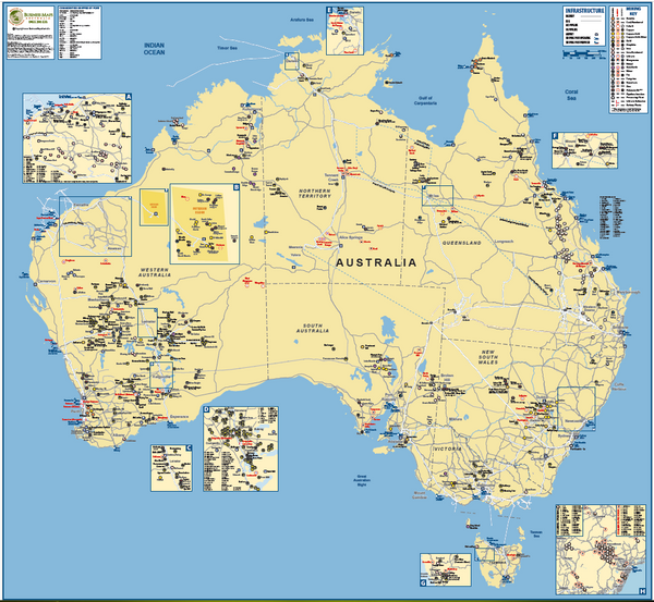 Australian Mines and Mineral Prospects