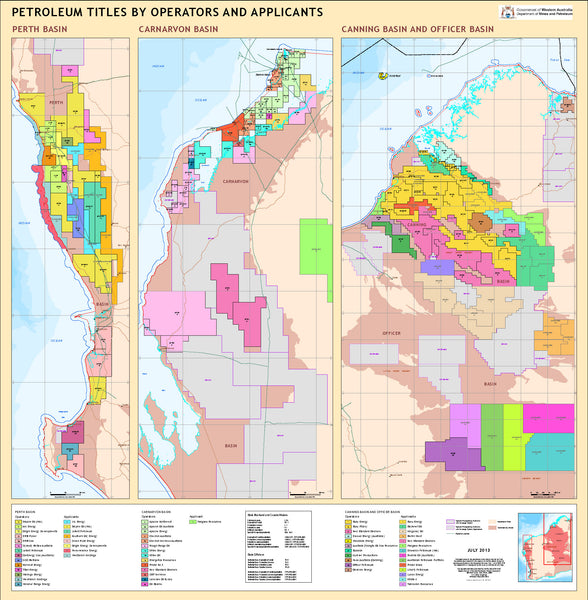 WA Petroleum Titles- Operators Map