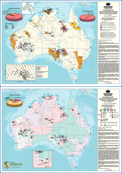 Major Uranium Mines and deposits across Australia